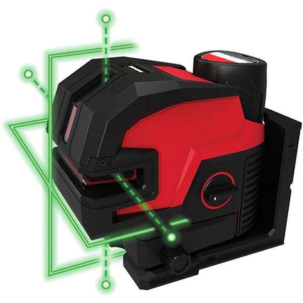 Green Cross-Line & 4-Point Precision Laser Level Kit