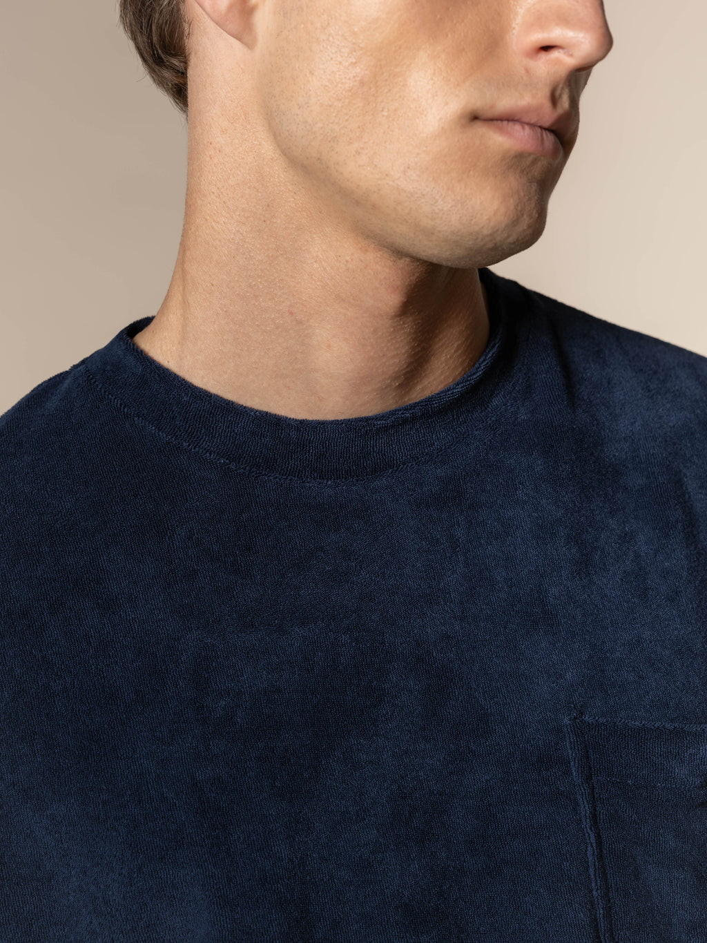 Navy Terry Towelling T-Shirt