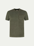 Olive Terry Towelling T-Shirt