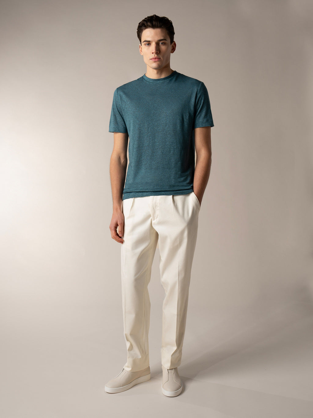 Sea Green Linen City T-shirt