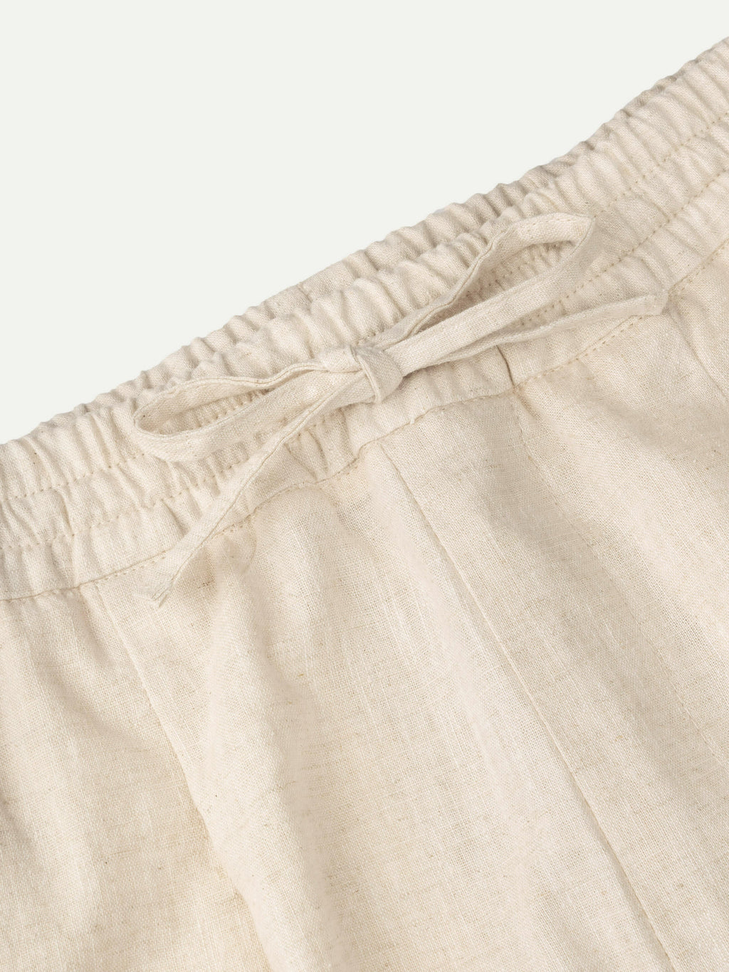 Beige Linen Seaside Shorts