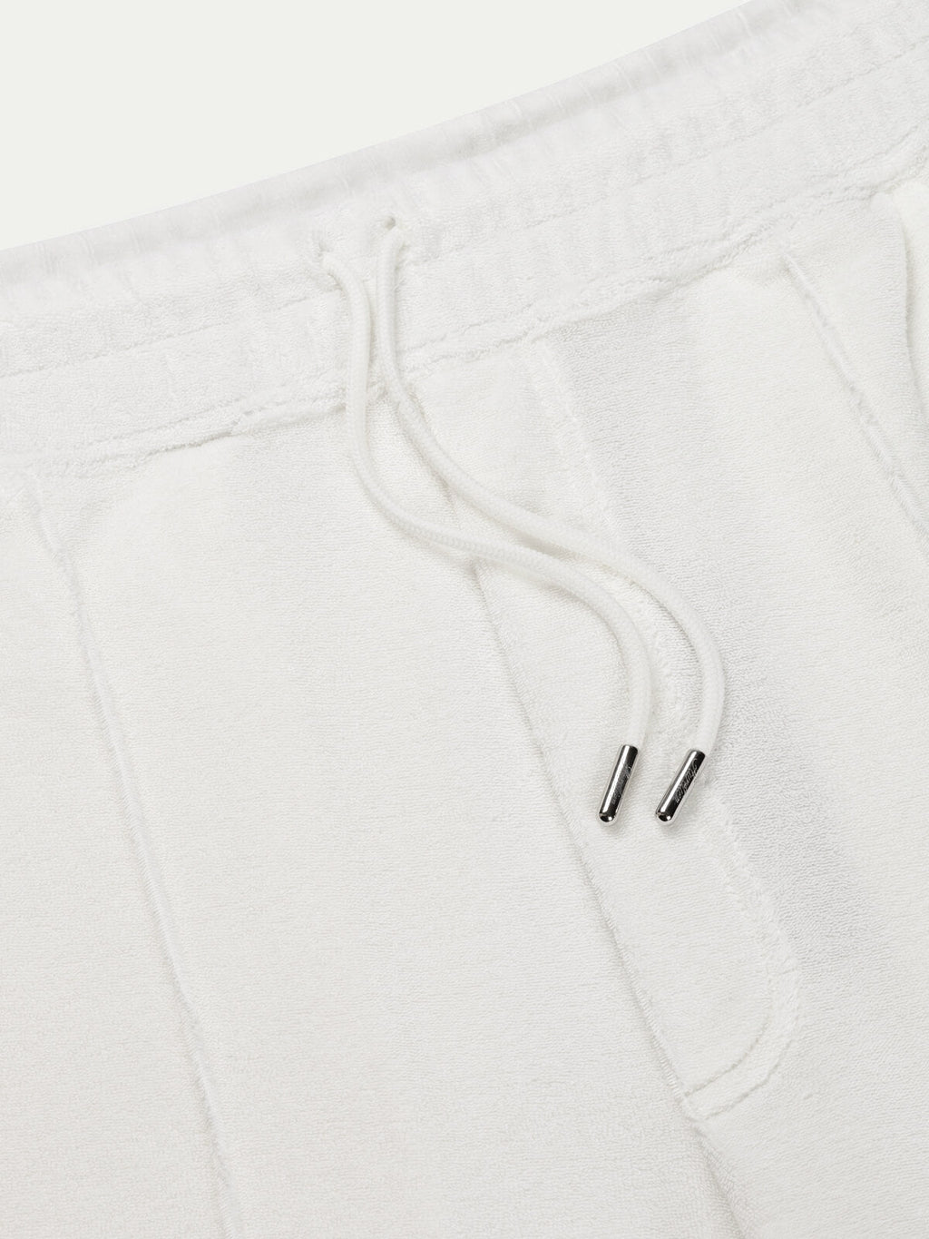 White Terry Towelling Leisure Shorts