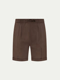Chocolate Linen Seaside Shorts
