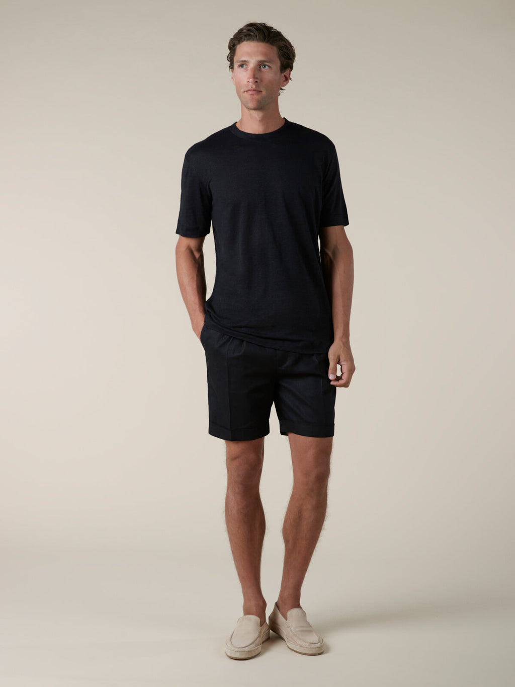 Black Linen City T-shirt