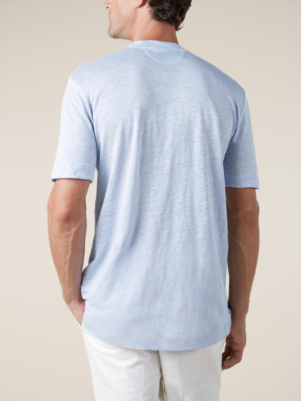 Light Blue Linen City T-shirt